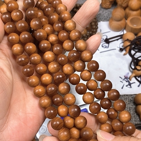 檀香木手串/手链老山檀香黑肉横纹1.0/108沉水