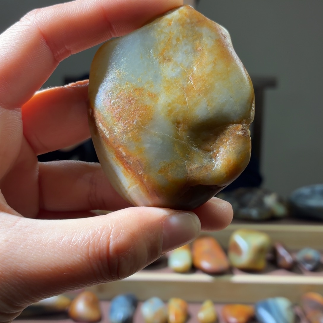 t***e和田玉未镶嵌挂件116g