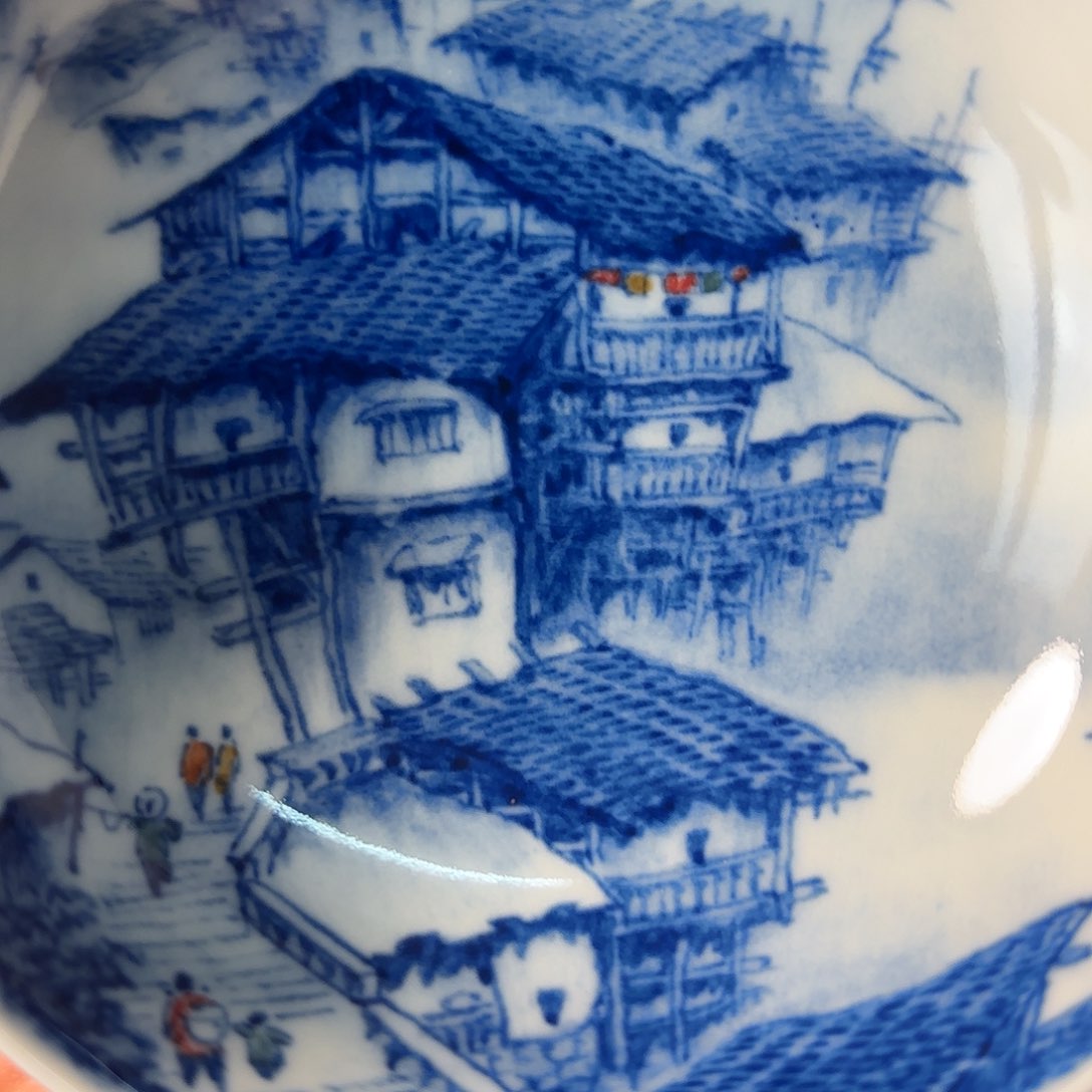 瓷片柴窑青花瓷艺术品