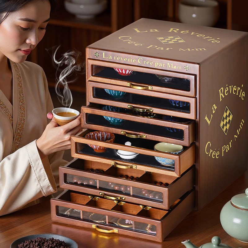 首饰盒/箱 首饰盒/箱G牌牙科柜文玩手串茶具收藏收纳柜收纳箱