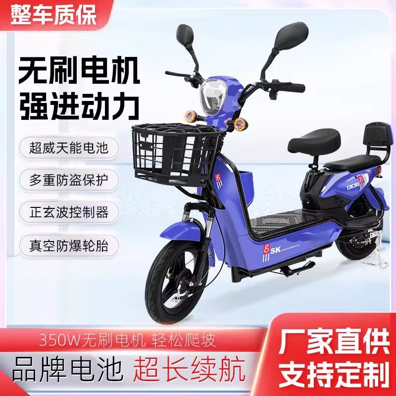 新国标电动自行车大马力锂电池爬坡王长续航可上牌成人两轮代步车