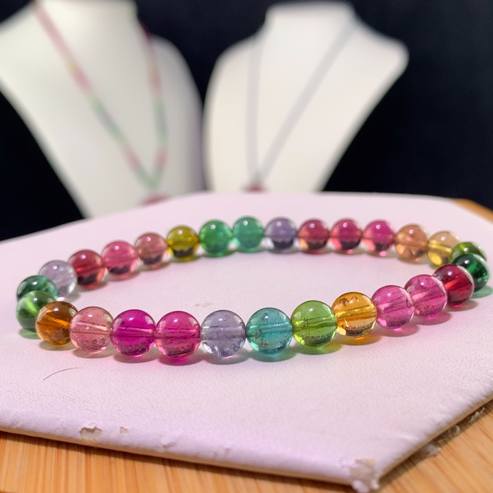 双色碧玺手链未镶嵌