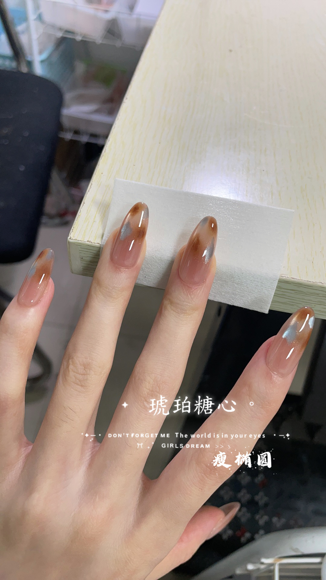 糖心琥珀-壹心纯手工穿戴甲 美甲贴片可拆卸假指甲10片装