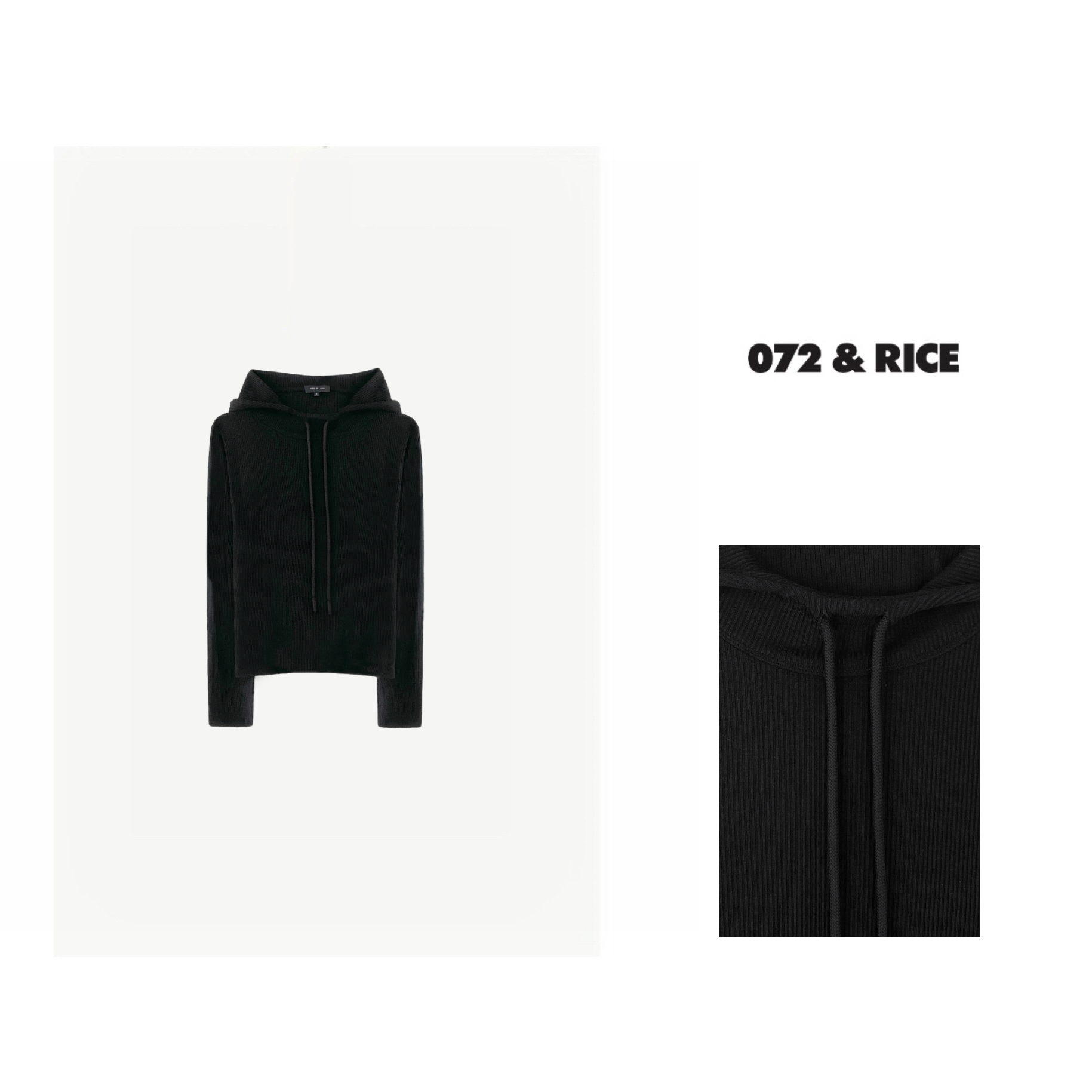 072 & RICE【纸片人】秋季休闲连帽抽绳长袖针织衫 NB240Z FF126