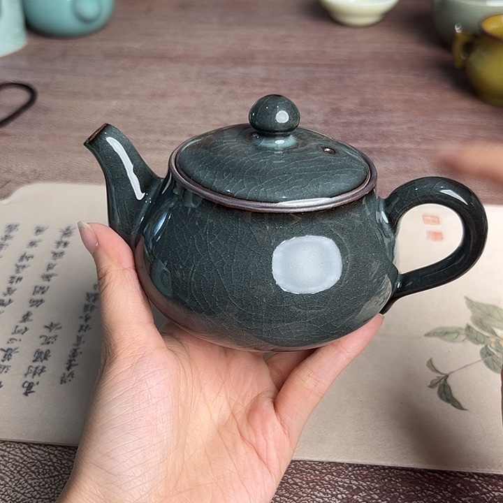 龙泉云间青瓷小米茶器