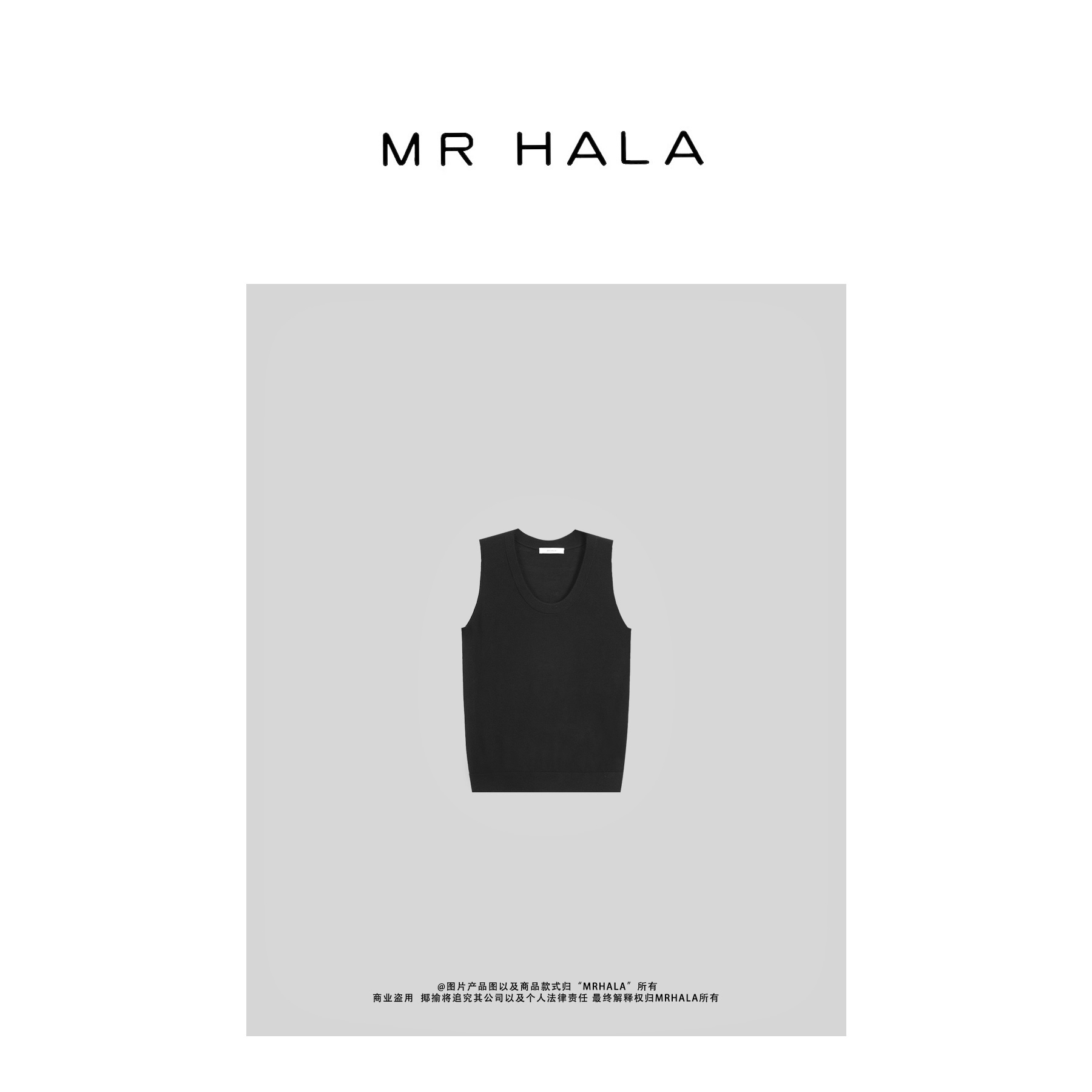 MRHALA  松喧轻盈细羊毛优领背心女 LM40474