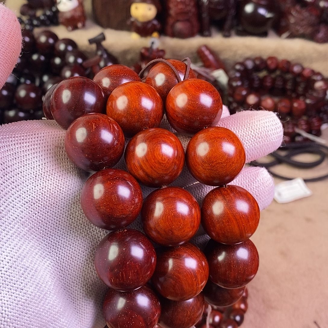 小叶紫檀手串/手链飞****，无胶无蜡20✖️3