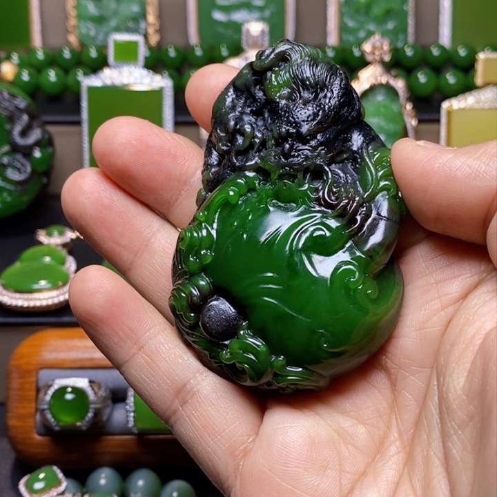 吊坠(不含链)未镶嵌和田玉大****梁