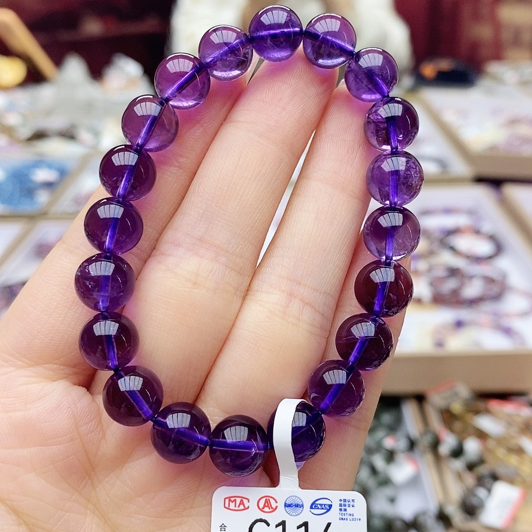 水晶手链未镶嵌C114 紫水晶