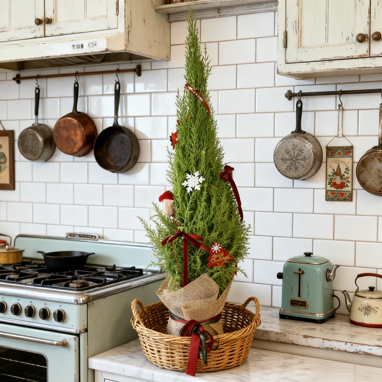 【花千氧】【圣诞香松】小盆栽  精致松果铃铛配饰｜点亮圣诞氛围