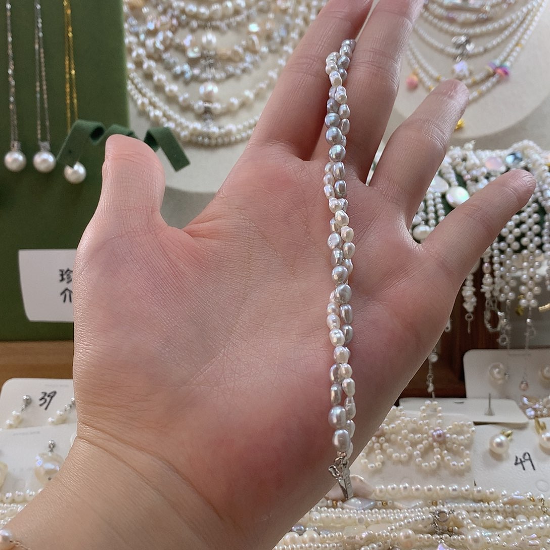 淡水珍珠手绳合金