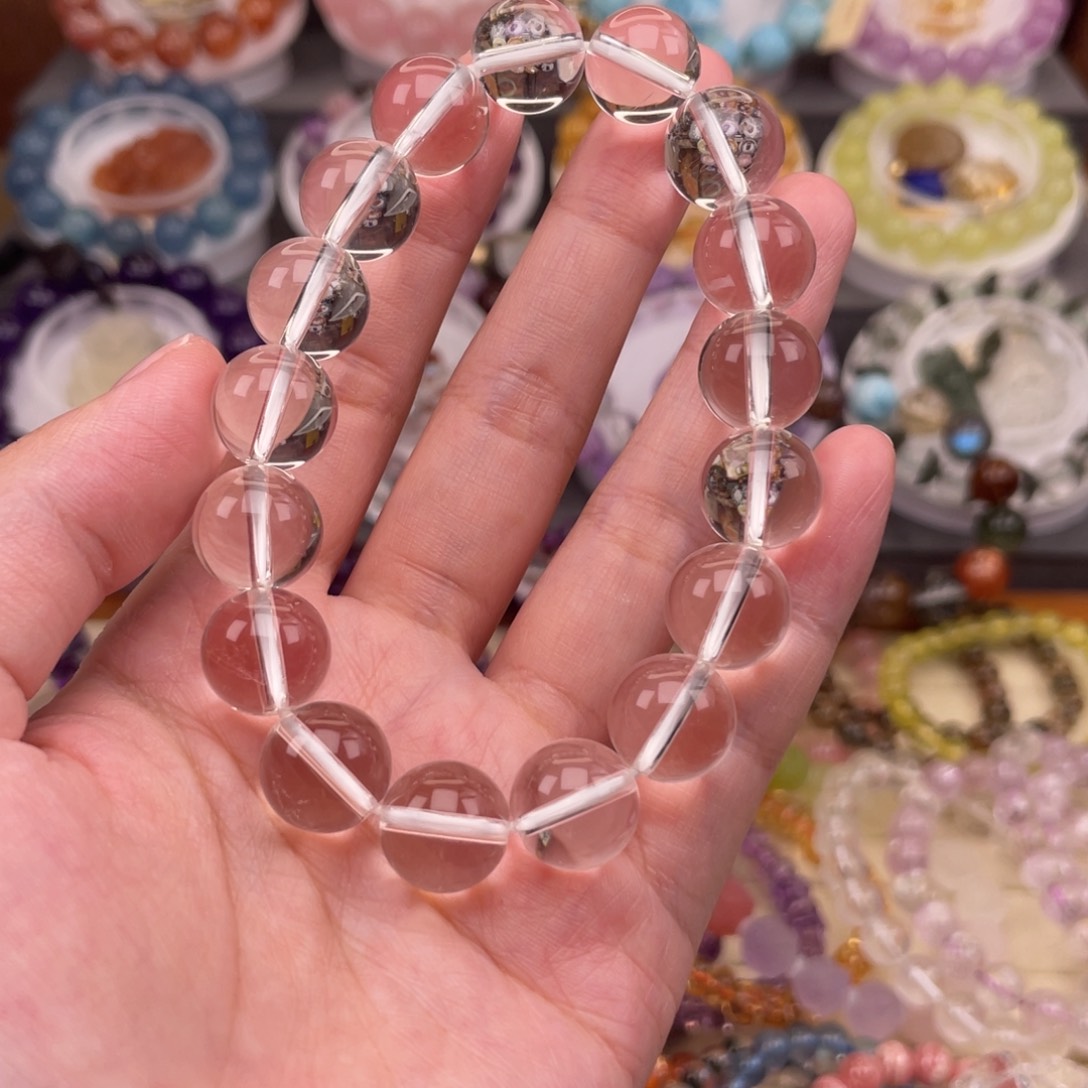 水晶手链未镶嵌满**辰天然