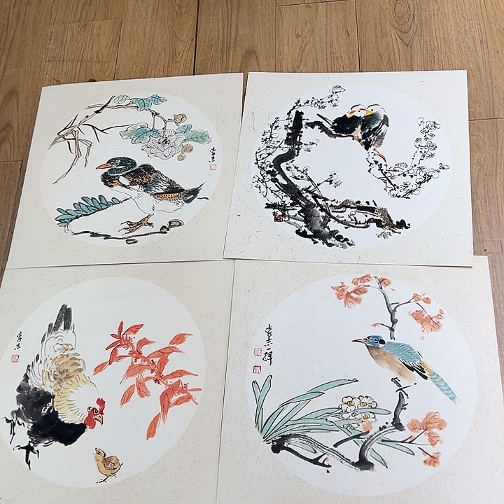 国画知鱼之乐纯手绘