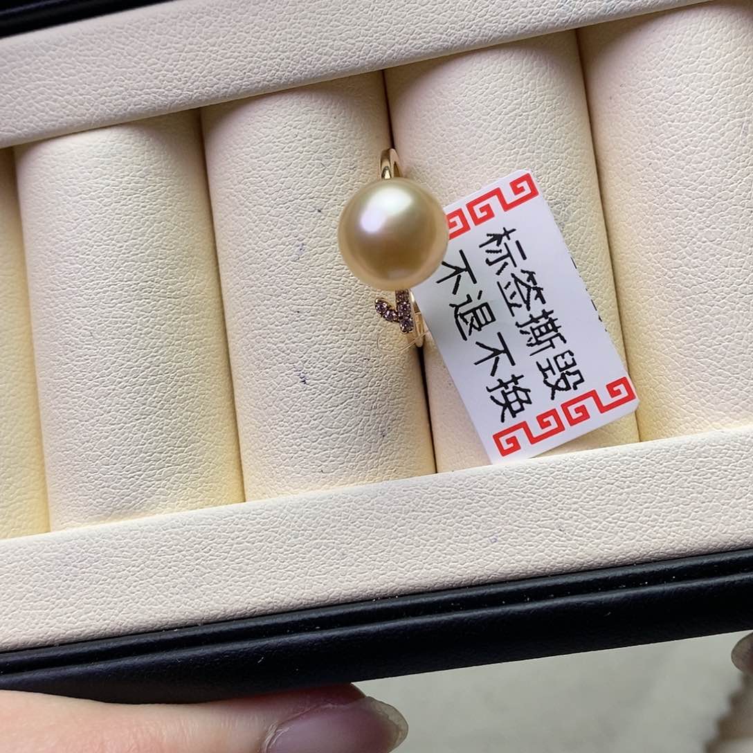 海水珍珠戒指银S925镶嵌