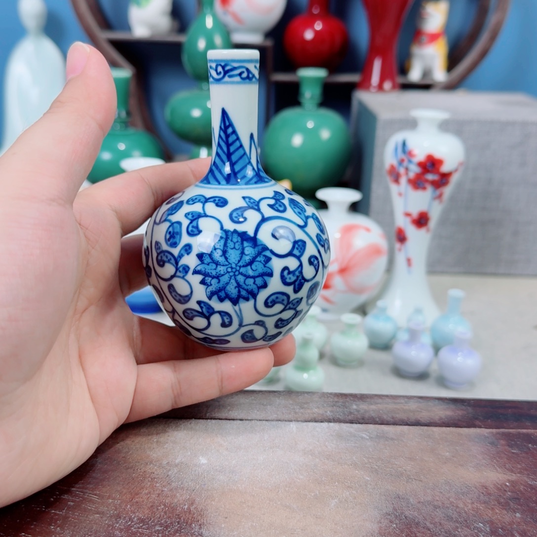 陶瓷手工小花器摆件