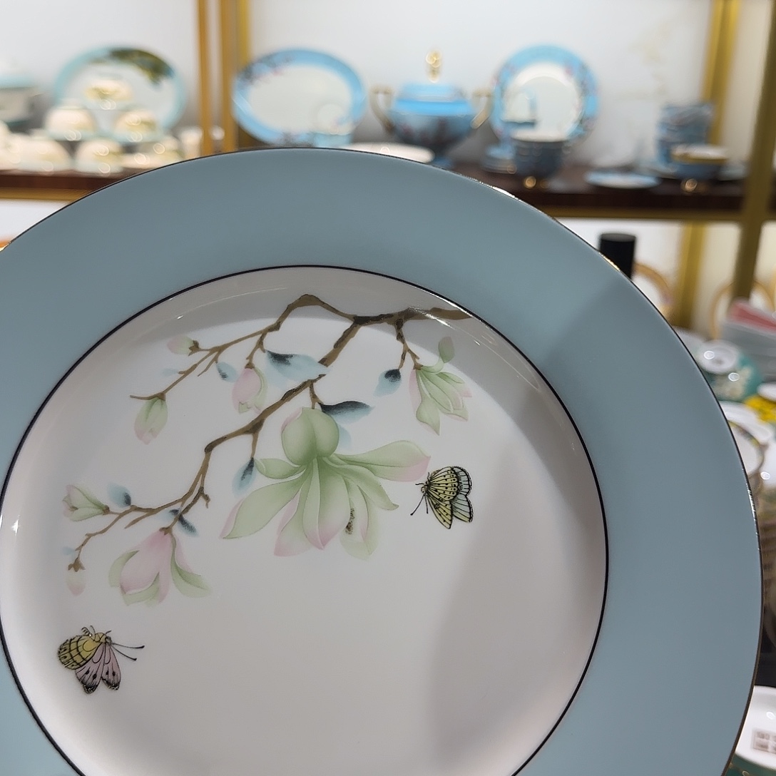 晚***境骨瓷珐琅彩工艺瓷器