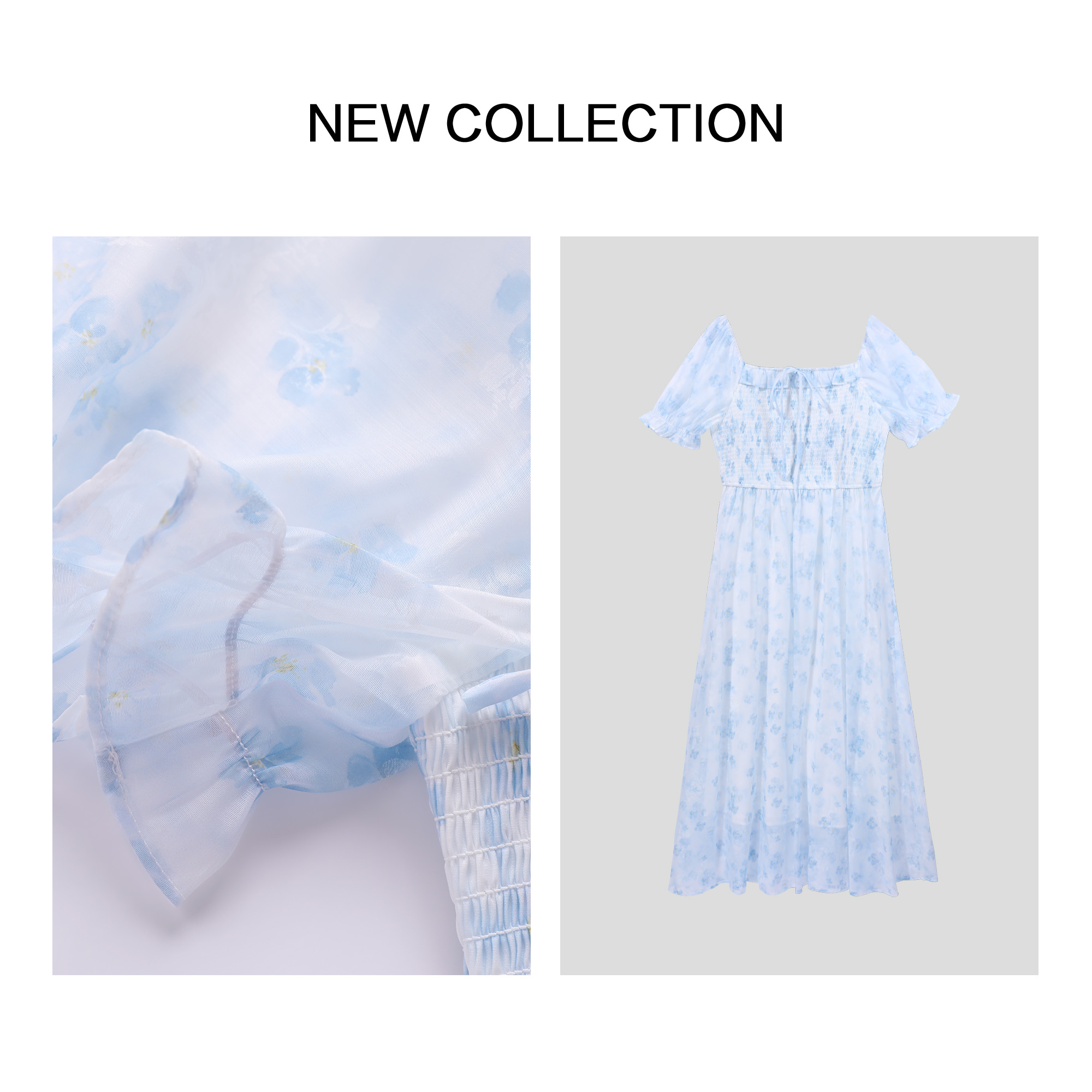 【小依专享】L1F38026A时尚气质女士碎花连衣裙-8026