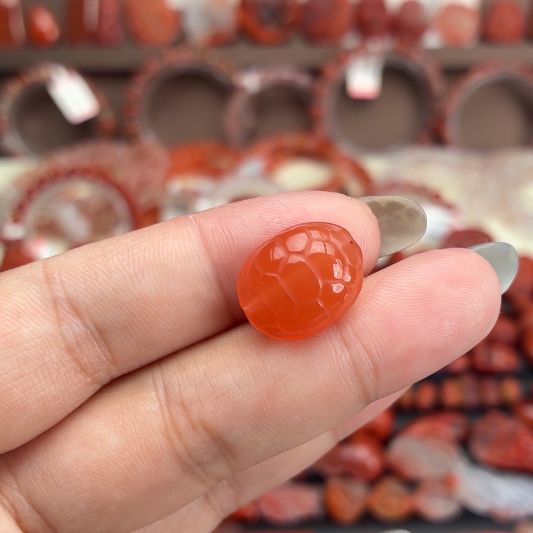 南红玛瑙未镶嵌颈饰通孔龟甲