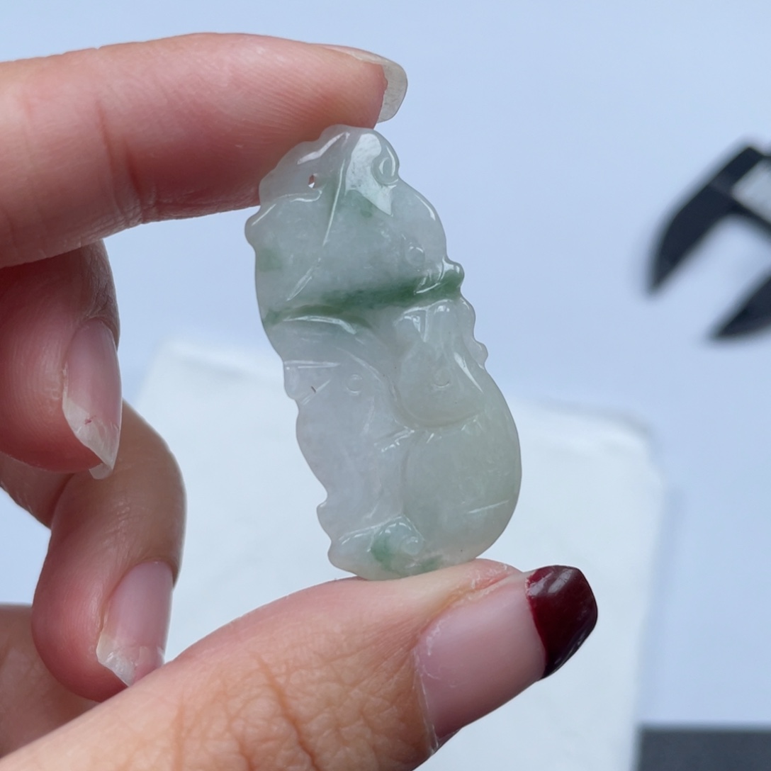 翡翠颈饰未镶嵌纯天然a货缅甸翡翠包邮