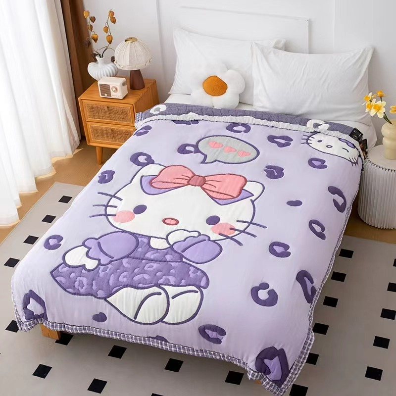 【豹纹猫】单双人柔软亲肤可机洗泡芙被 