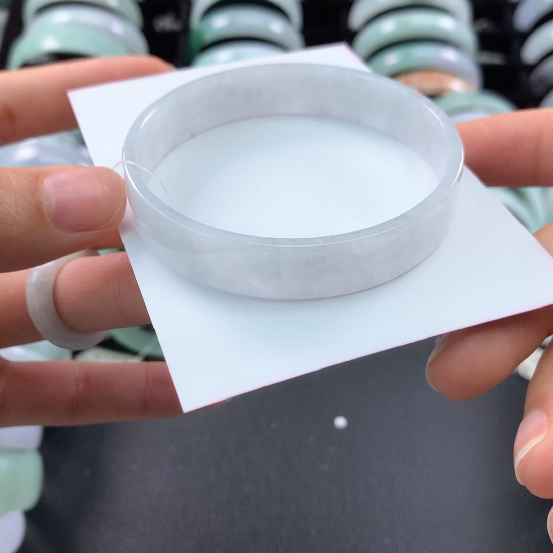 翡翠手镯未镶嵌公主57.7