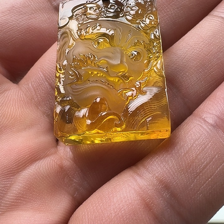 琥珀颈饰未镶嵌大黑天