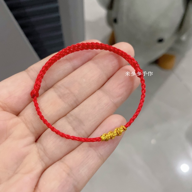 非金属布艺手链 小圆满 经典红绳手链情侣手绳闺蜜礼物手饰配饰品