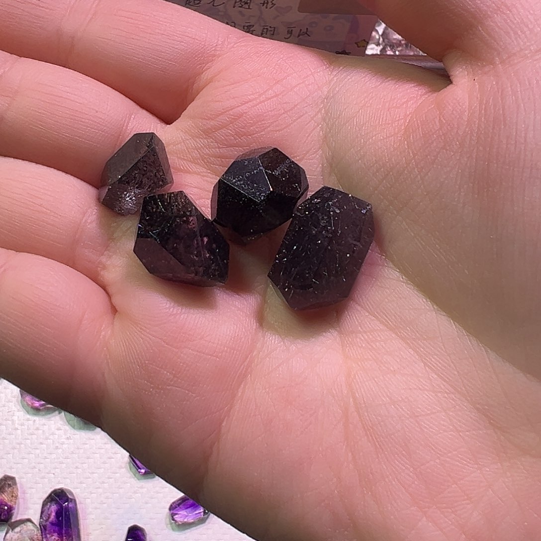 水晶珠宝半成品未镶嵌超七随性打孔损坏不退不换