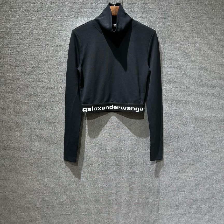 未使用 ALEXANDER WANG （pm）下摆字母logo长袖 xs码/5155