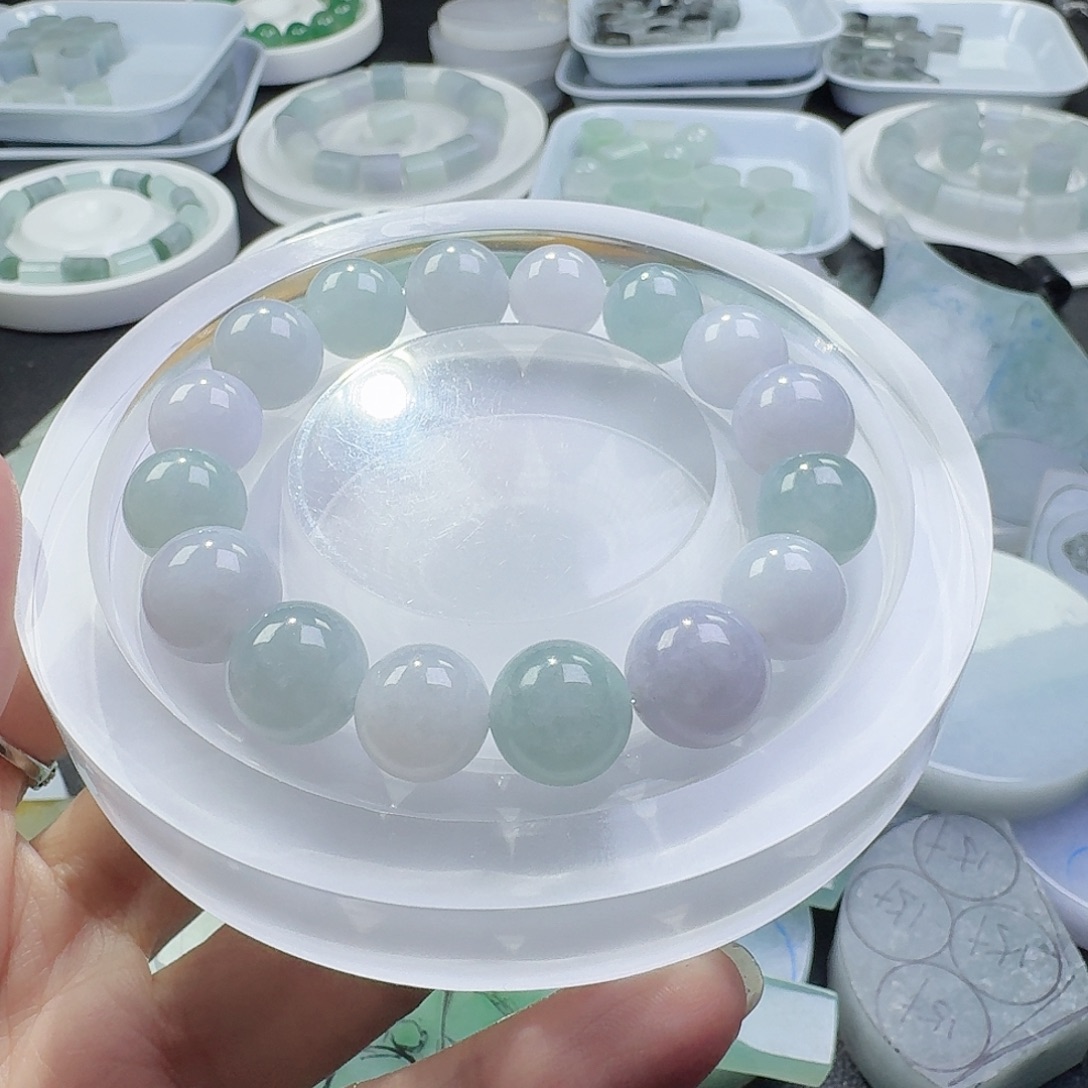 静***心定制翡翠未镶嵌定制16颗多宝