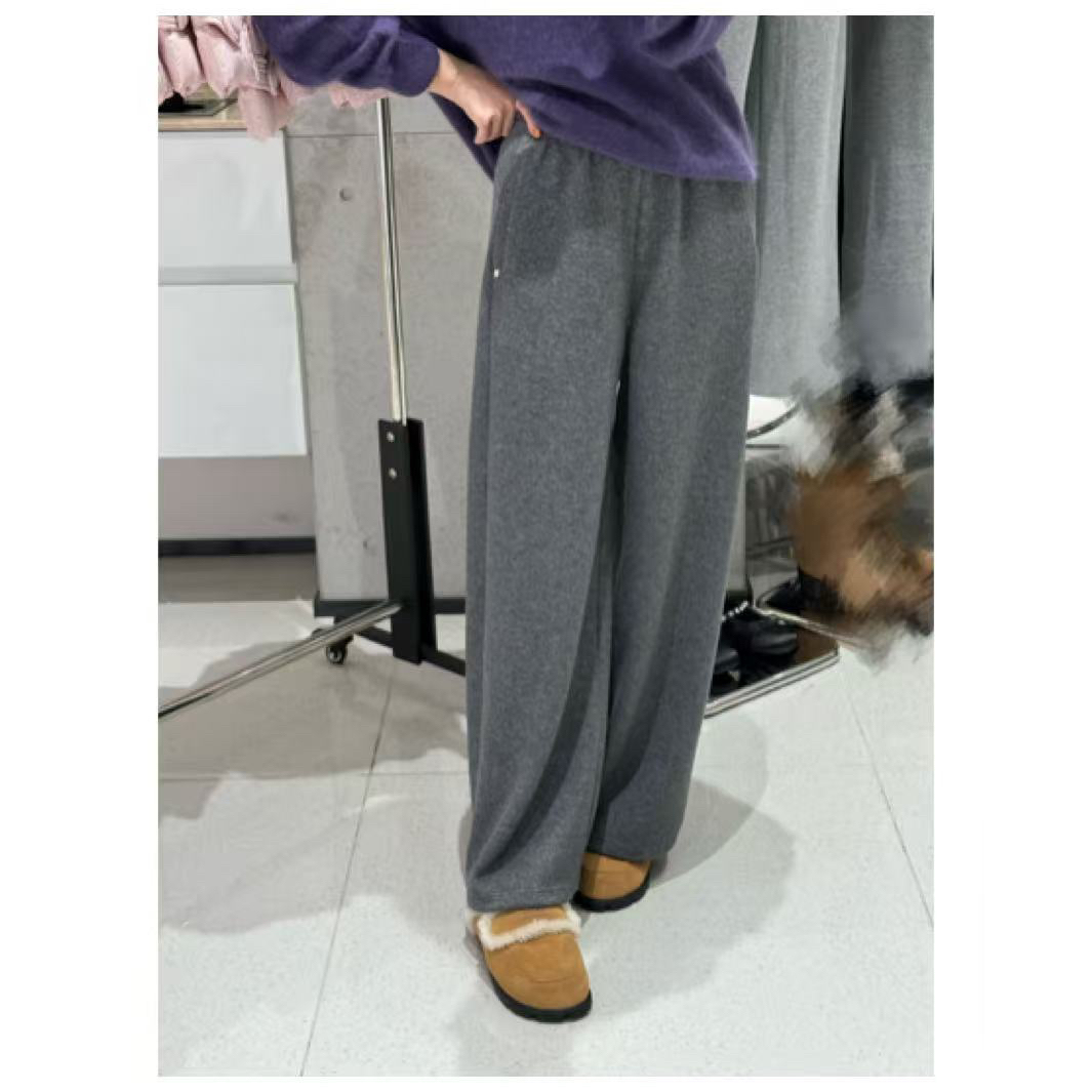 10007  【镇店裤系列】秋冬季显瘦百搭宽松月亮裤天丝羊毛阔腿裤