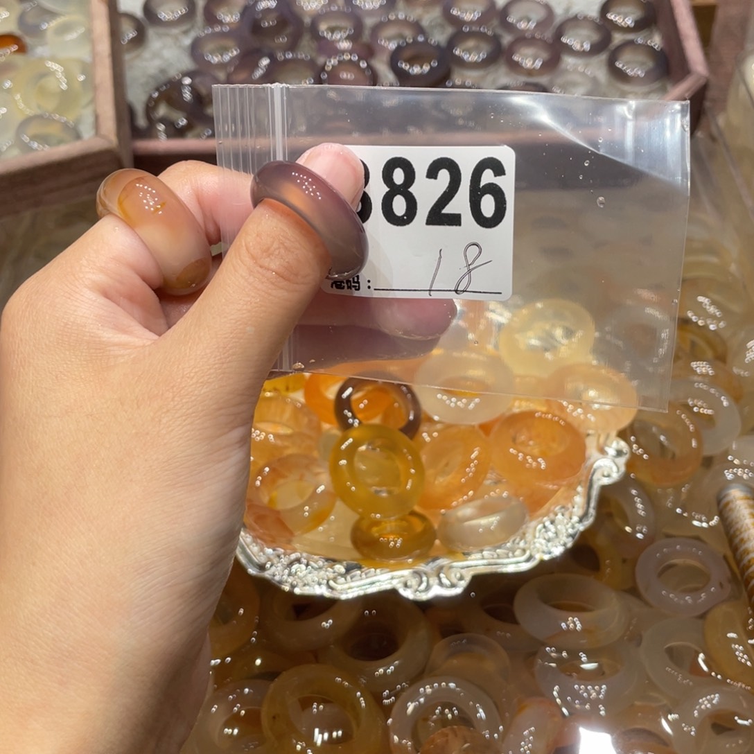 玛瑙/玉髓未镶嵌戒指826