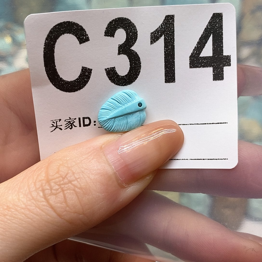 未镶嵌绿松石绿松石配饰定制梨**落