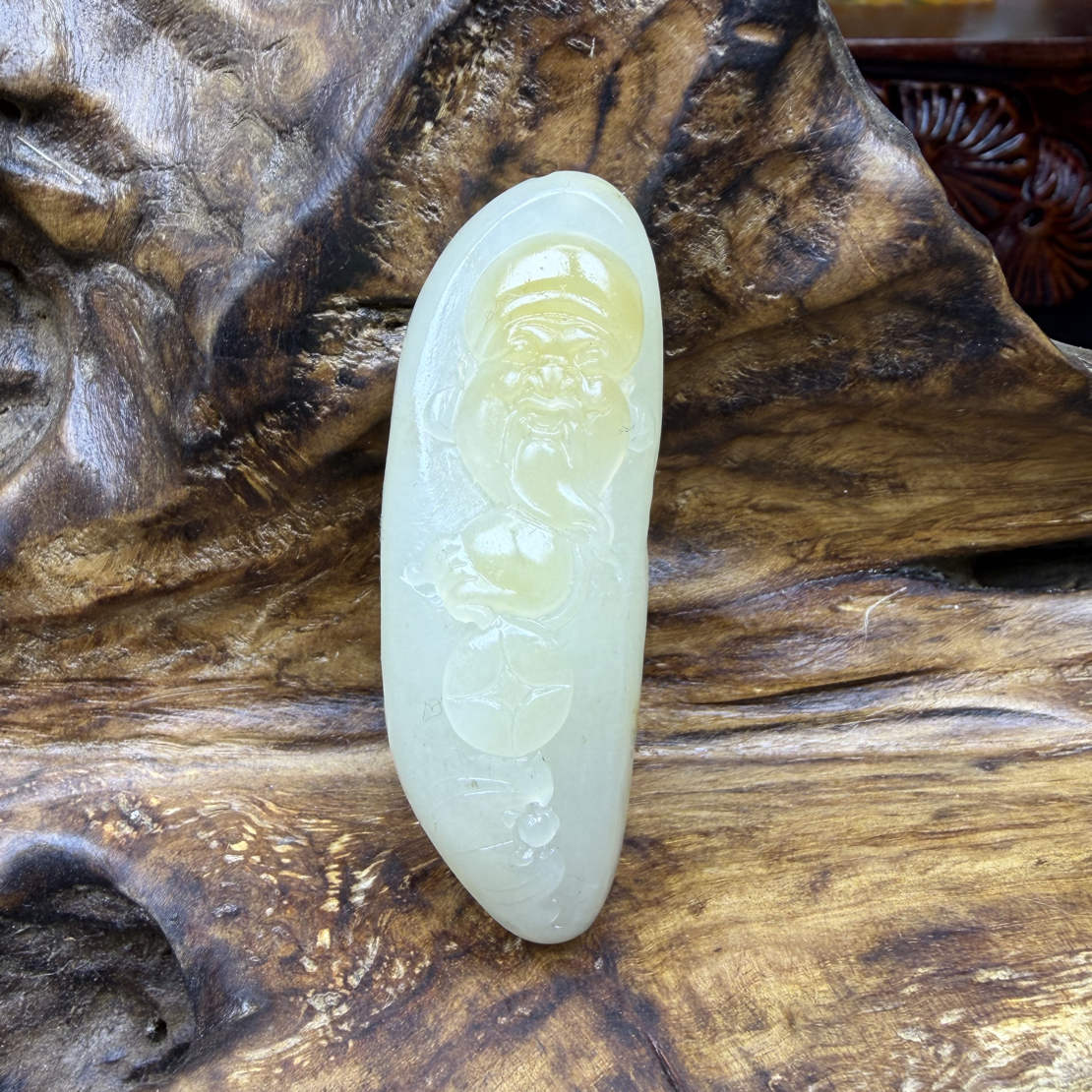 新疆和田玉，53克，财神.