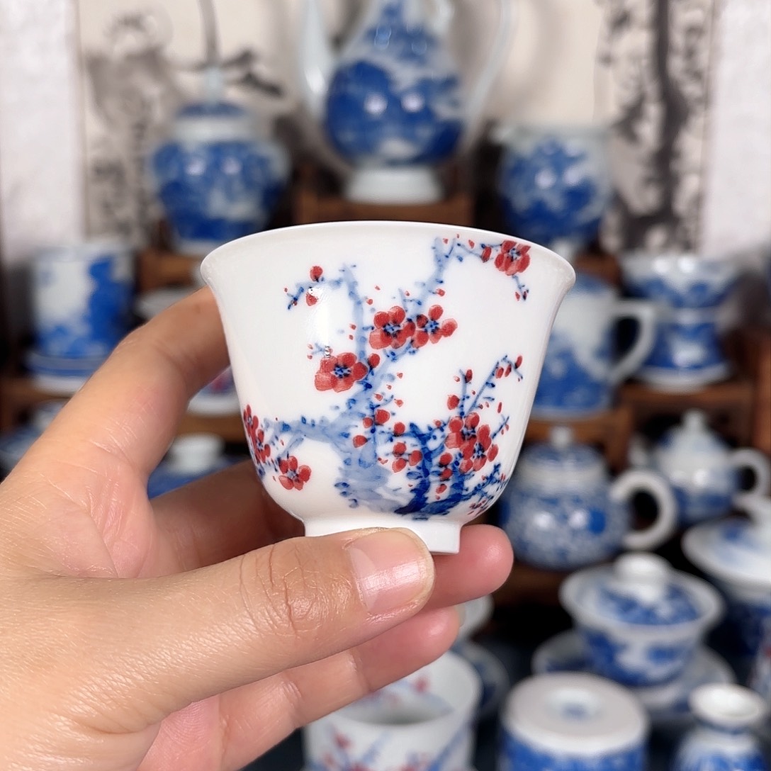 杯青花瓷器手绘作品杯