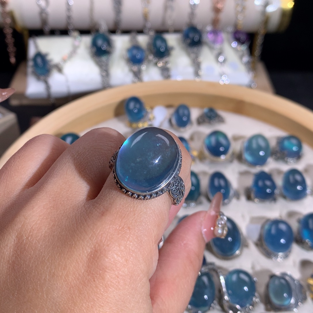 【闪购商品】水晶戒指银S925镶嵌G****妈戒指