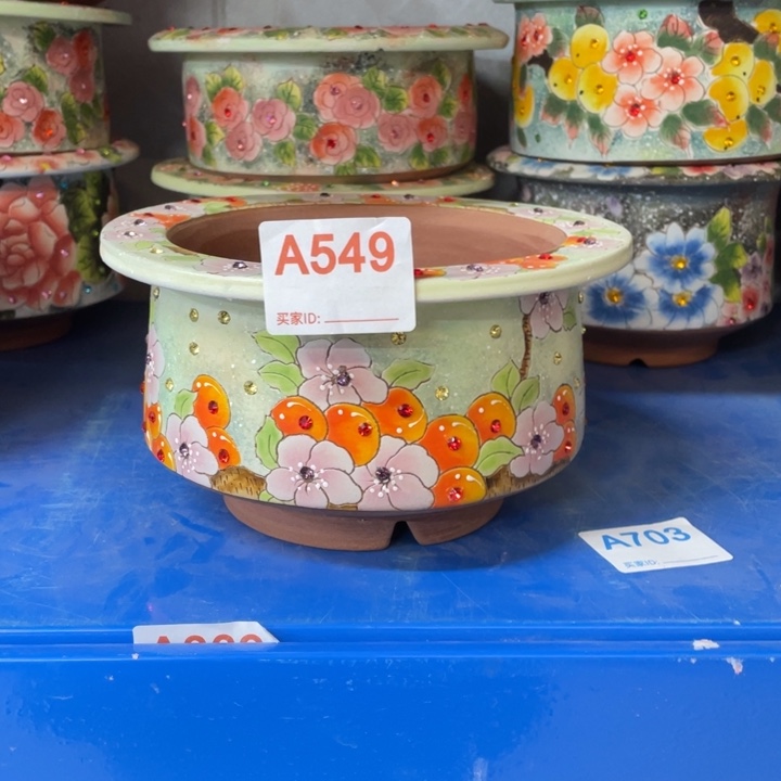 虞***?多肉花盆帽檐花盆微瑕