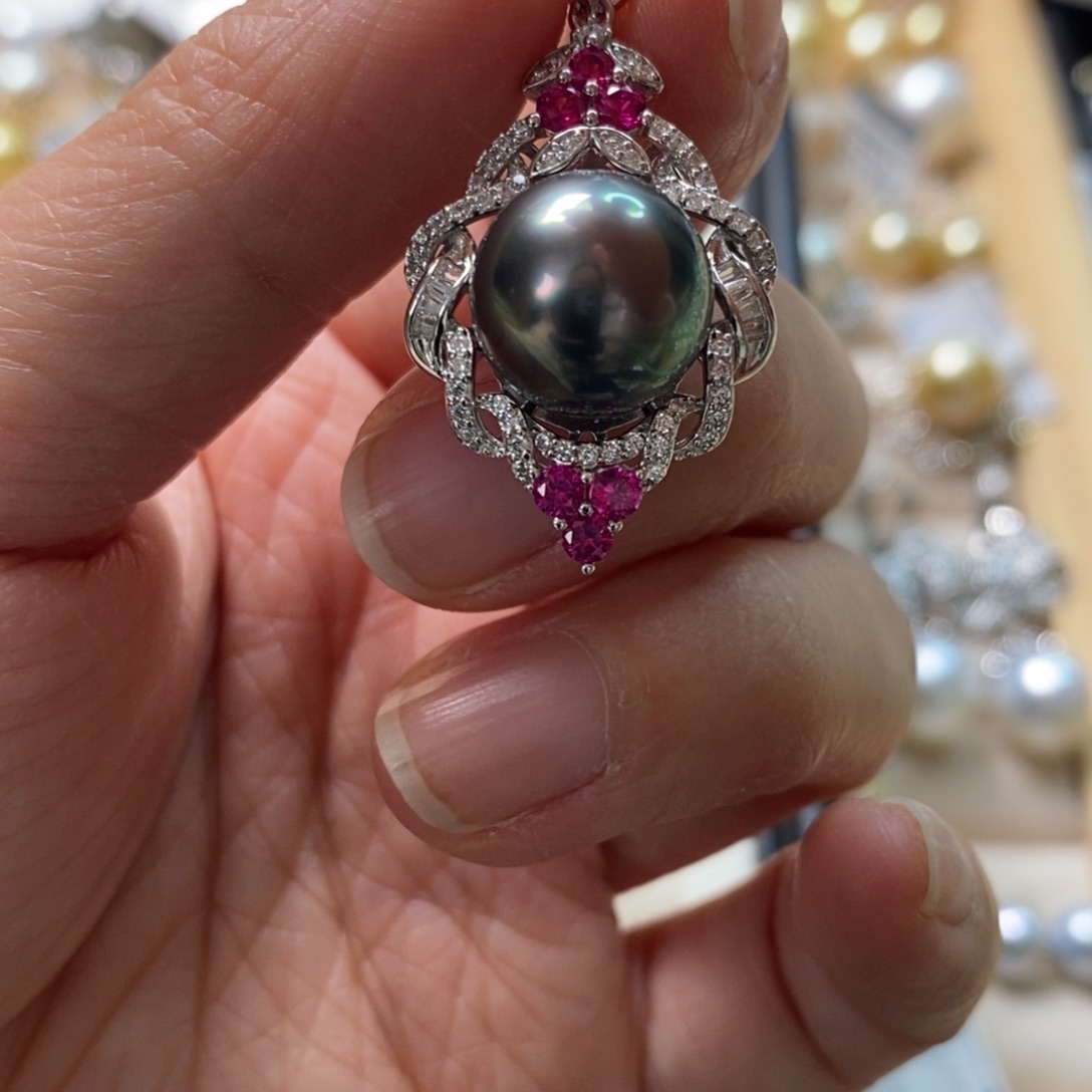 海水珍珠颈饰银S925镶嵌