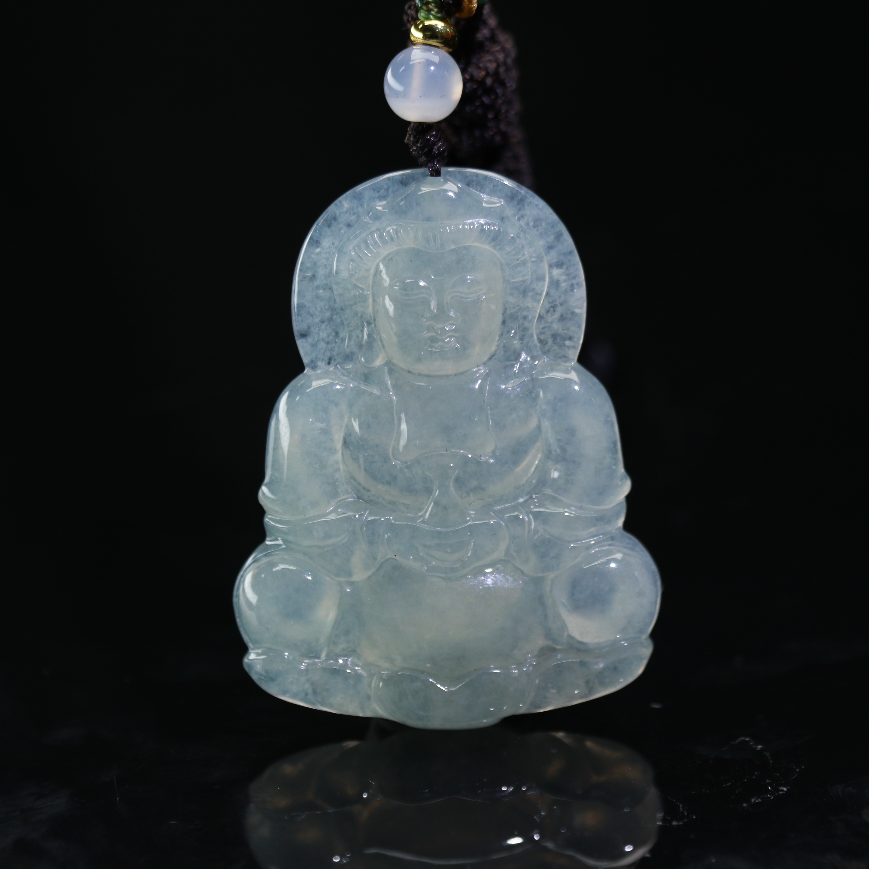 8天然缅甸翡翠A货观音/100301/上海嘉禾拍卖