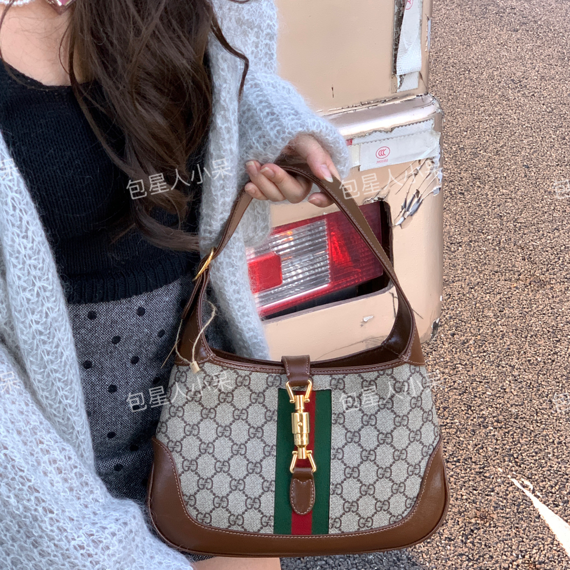 95新 GUCCI/古驰 古驰老花jackie 1961小号单肩包 有长肩带