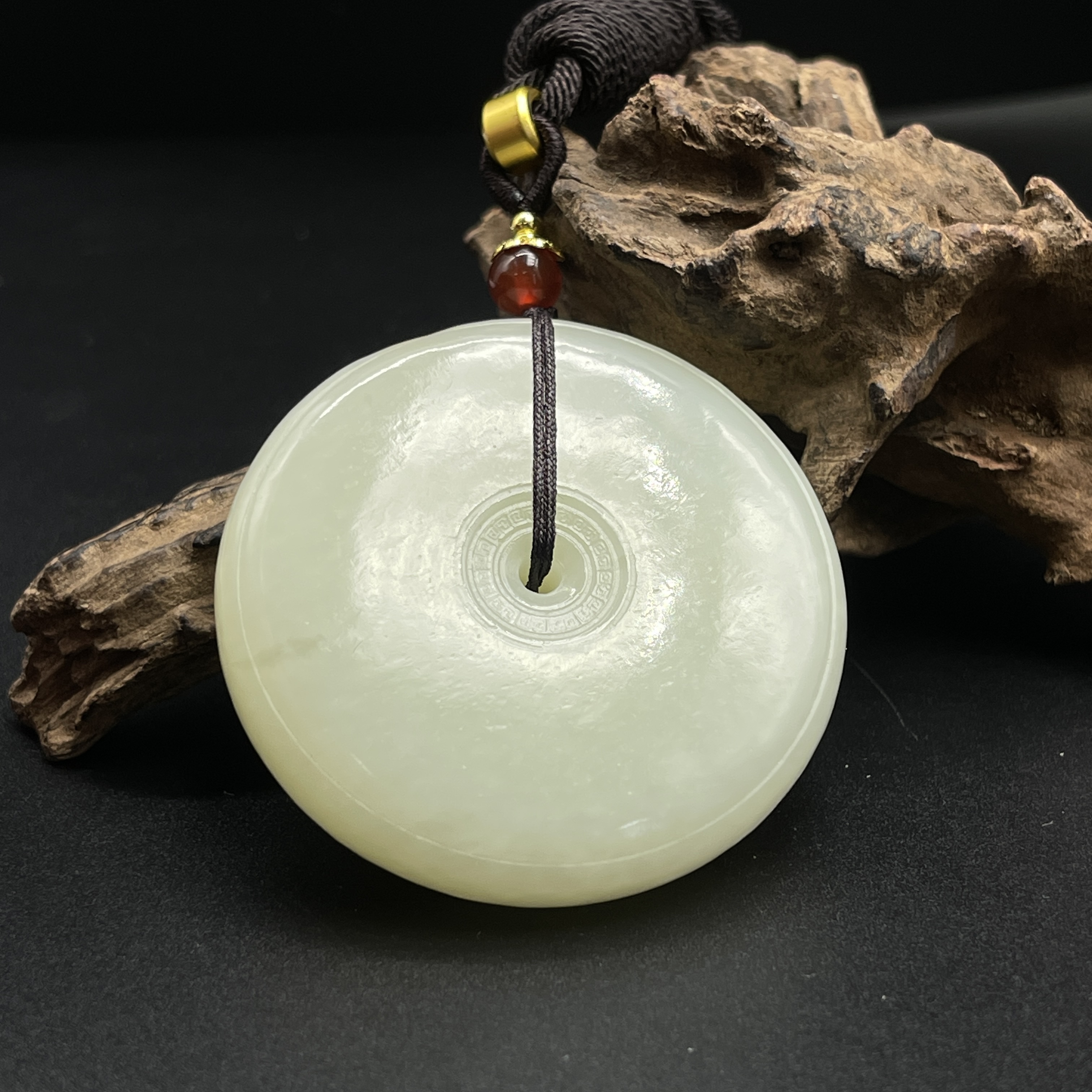 《民国》和田玉平安扣  山东文物商店泰运 ZZXCCH498734