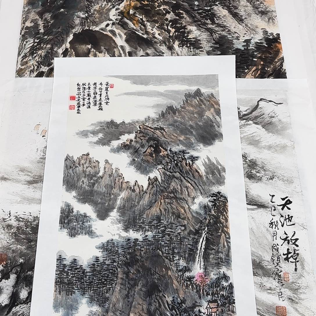 国画四尺四开手绘作品