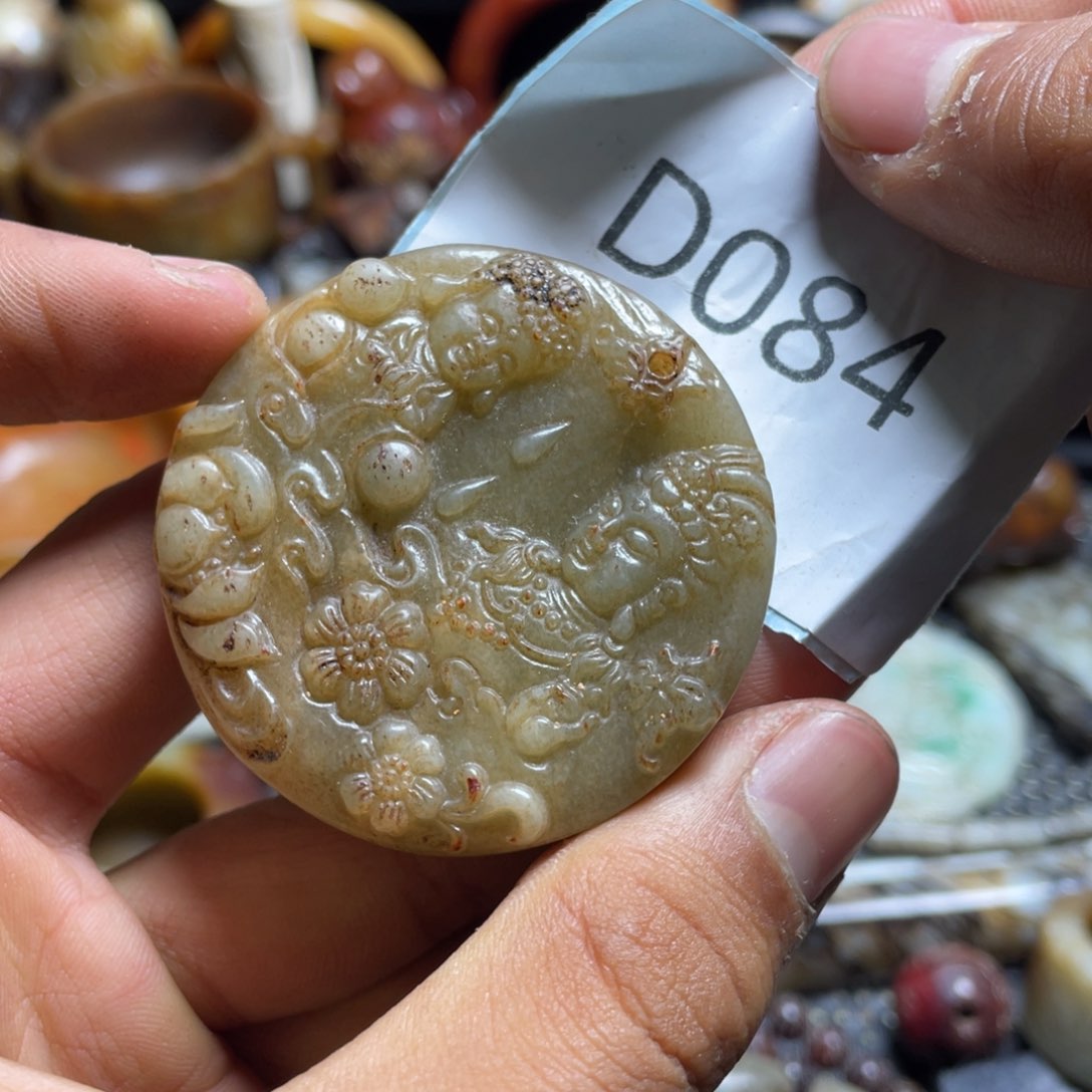 和田玉（糖玉）挂件未镶嵌