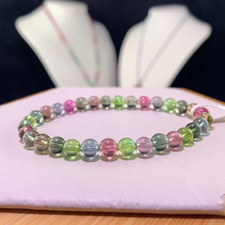 双色碧玺手链未镶嵌