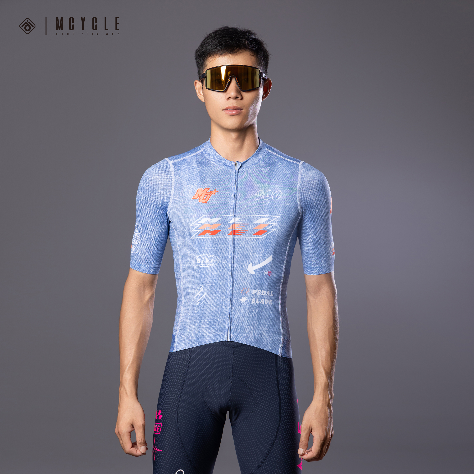 魅骑Mcycle骑行服男女款夏季透气速干公路自行车短袖薄上衣防晒 