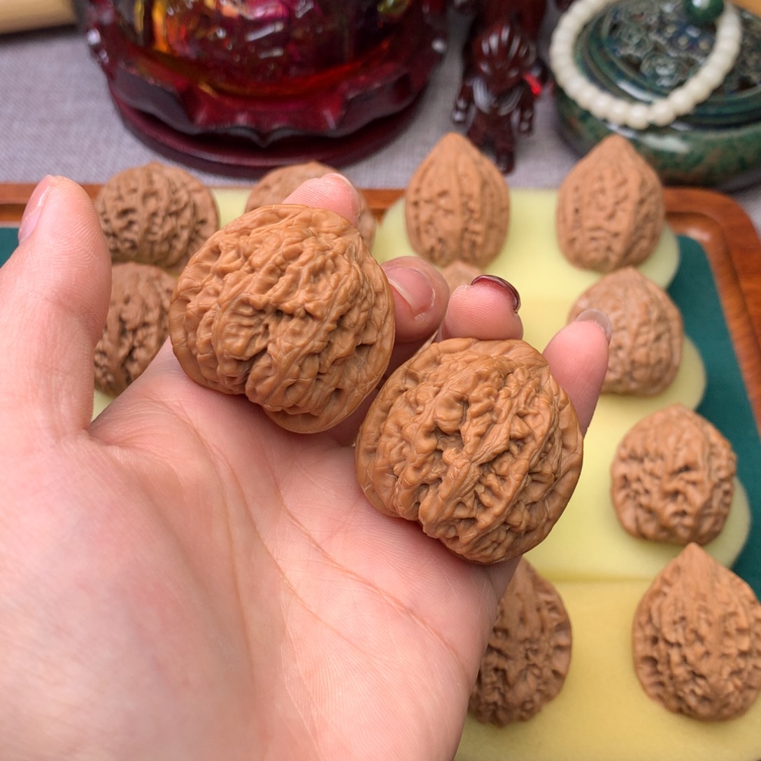 文玩核桃把件雪花底