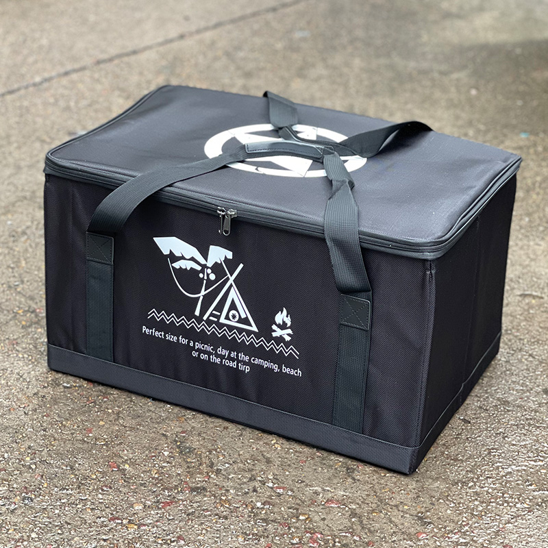 出韩户外露营大号战术黑色包折叠野餐包收纳箱后备箱收纳筐
