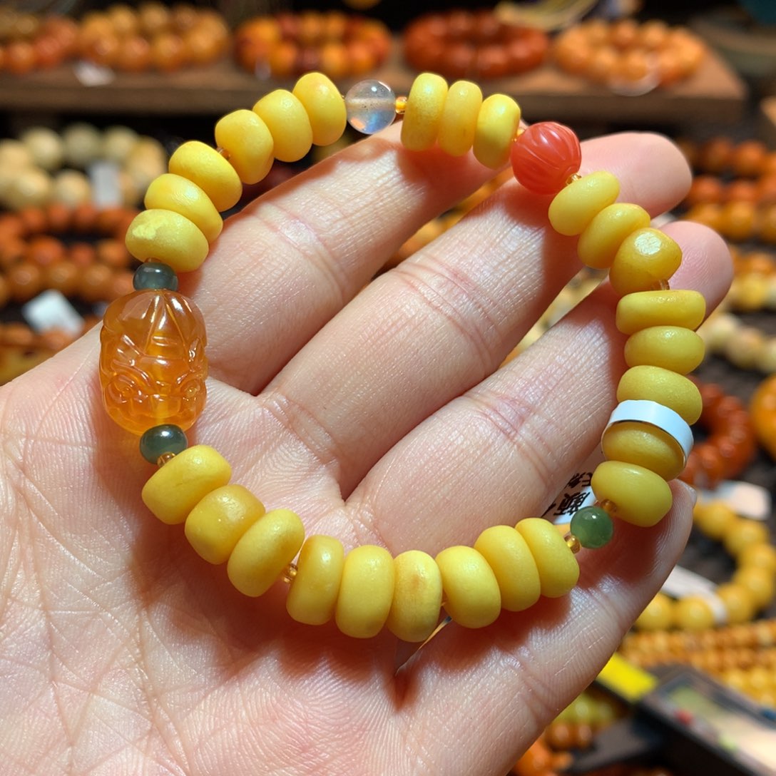 蜜蜡未镶嵌手串蜜蜡手串