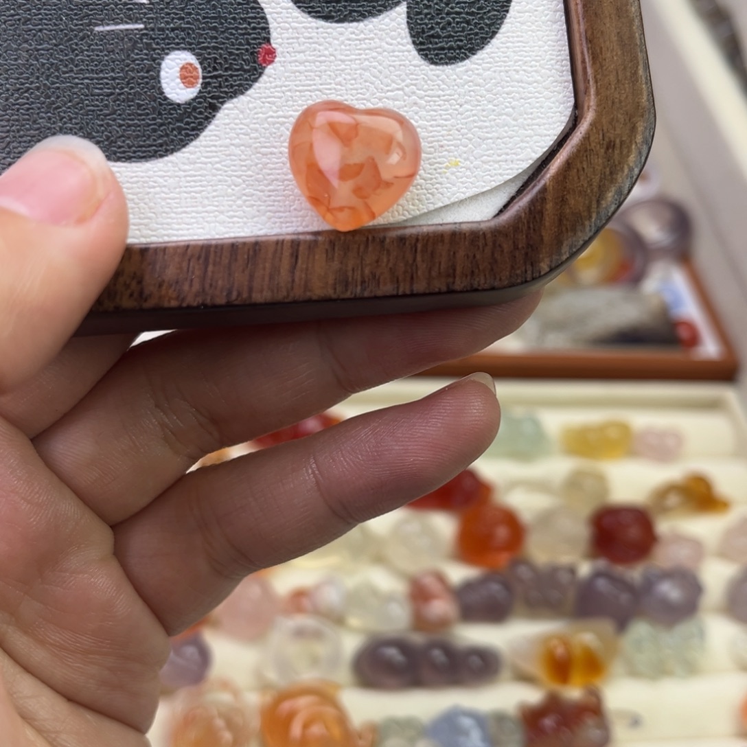 玛瑙/玉髓合金戒指龙纹爱心