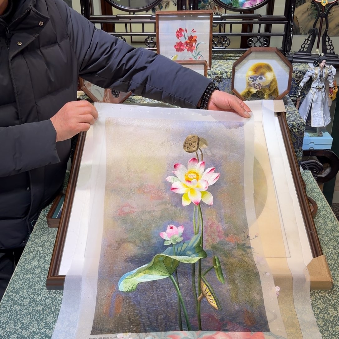 刺绣手工苏绣工艺单面绣片